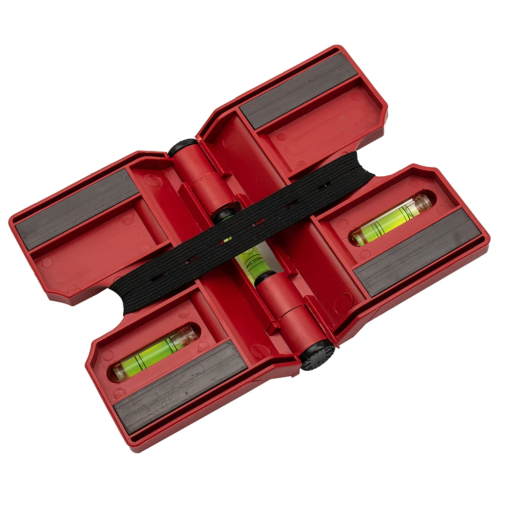 Регулируемый магнитный уровень столба с эластичным ремешком. Горизонтальные и