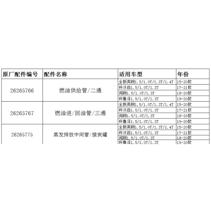 26265766 26265767 26265775 топливный фильтр обратной линии подачи топлива бензиновый шланг