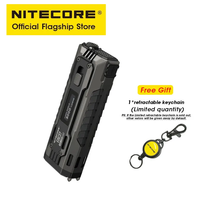 NITECORE EDC37 тактический фонарик нержавеющая сталь 8000 люмен