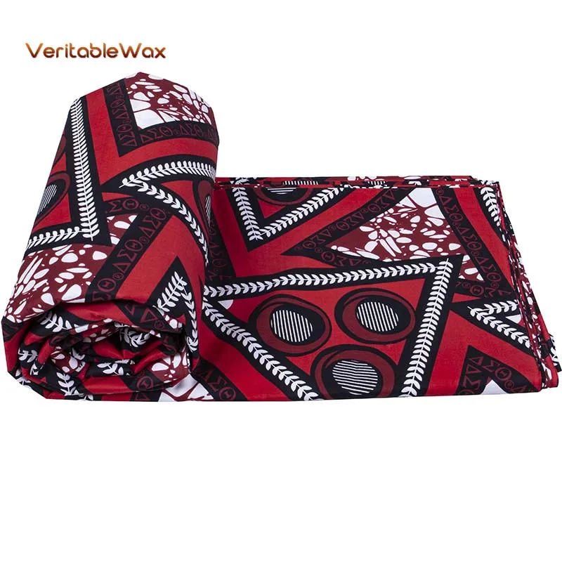 Африканская Хлопковая ткань VeritableWax на красном фоне женское вечернее платье