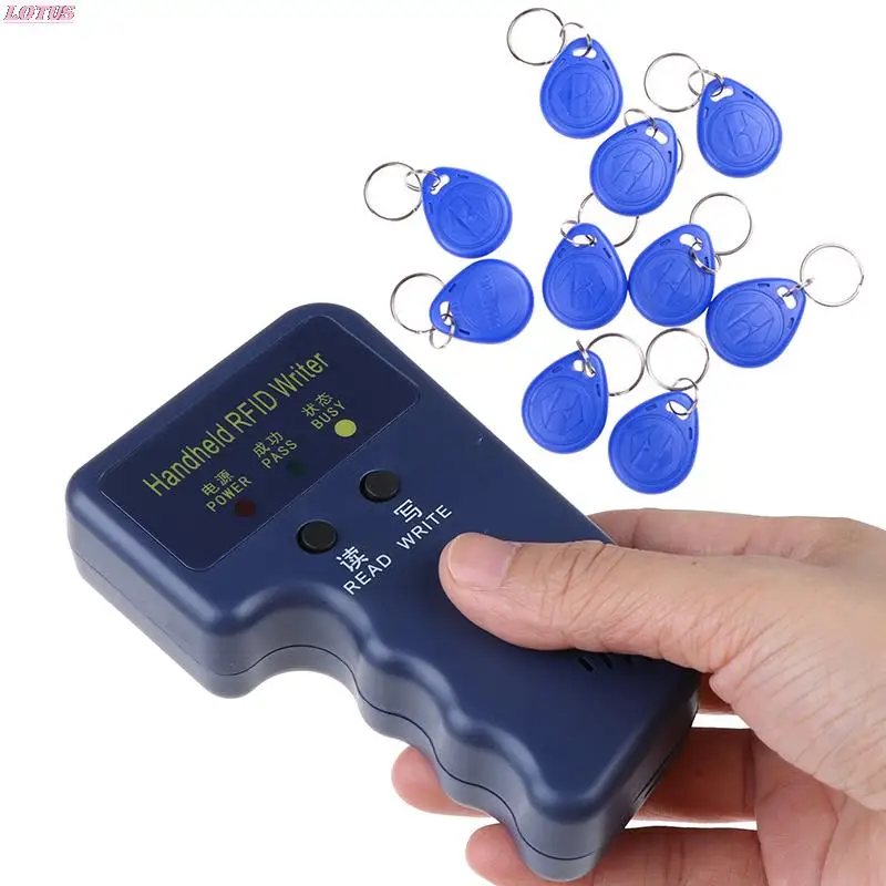

125 кГц, ручной RFID-Дубликатор/копировальный аппарат/считыватели/Дубликатор с 10 идентификационными бирками, легкий и удобный