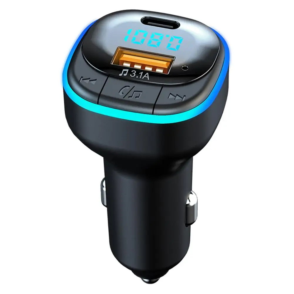 

Автомобильный беспроводной Bluetooth-передатчик 5,0 FM-передатчик автомобильный комплект MP3 модулятор плеер Громкая связь аудио приемник USB быстрое зарядное устройство
