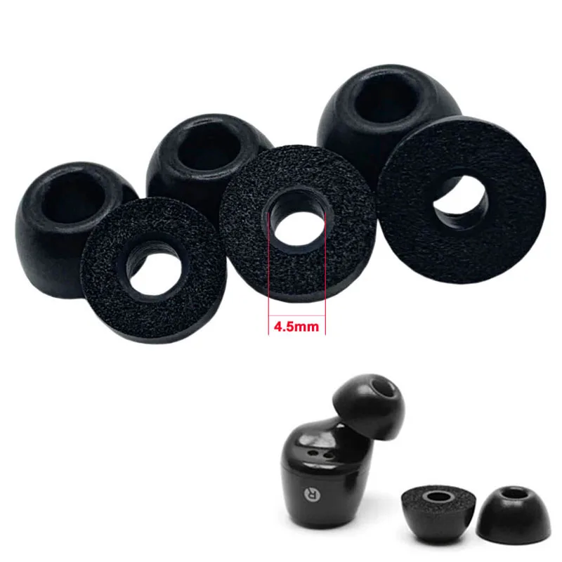 

9Pair Memory Foam Earpads 4.5mm Core Buckle Eartips For TWS Wireless Bluetooth Headphones Earbuds Non-slip Sponge C Sleeve