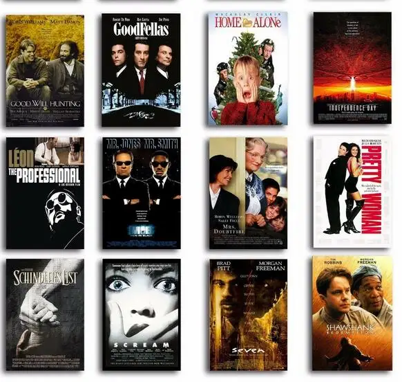 31 стиль на выбор, классический 90-й фильм, печать, художественный холст, плакат для гостиной, украшение для дома, Настенная картина