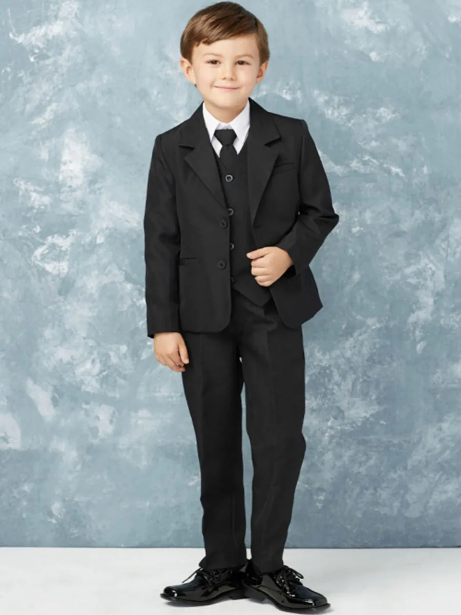 2023 Boys Suit 3 Pieces Single Breasted Fashion Suit For Wedding Flower Girl Evening Show Costume