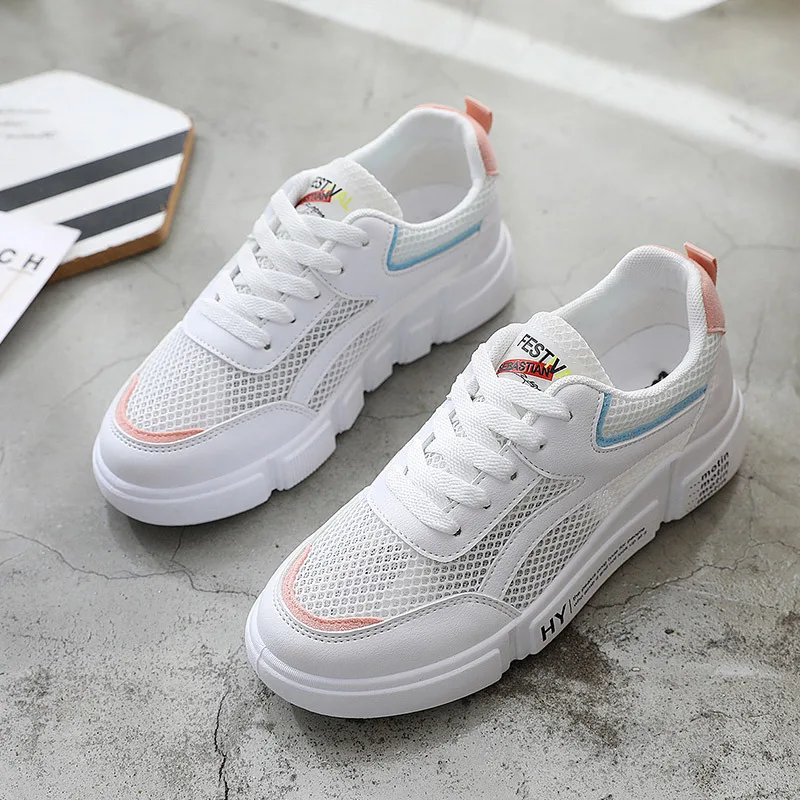

Кроссовки женские на платформе, дышащие, сетчатые, мягкая подошва, Повседневная прогулочная обувь, лето 2022