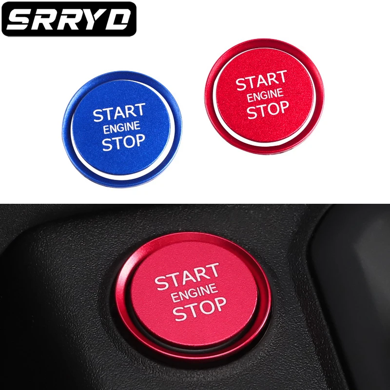 

ABS Carbon Fiber Car Engine Start Stop Ignition Button Decal Sticker Trim For Land Rover Defender L663 90 110 2020 2021 2022