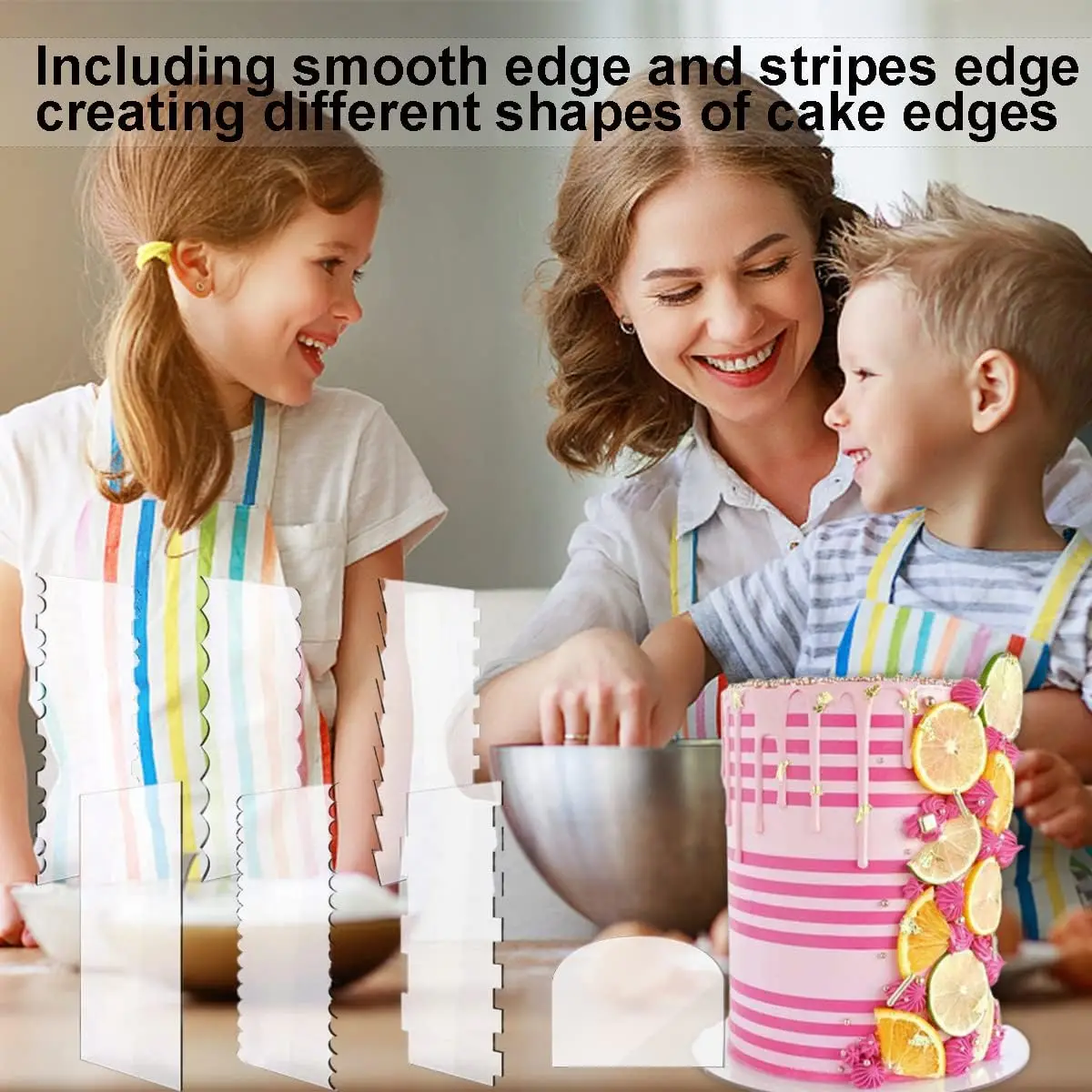 7 Шт. Большой Акриловый Скребок Для Торта Набор Глазурь Матовая Расческа