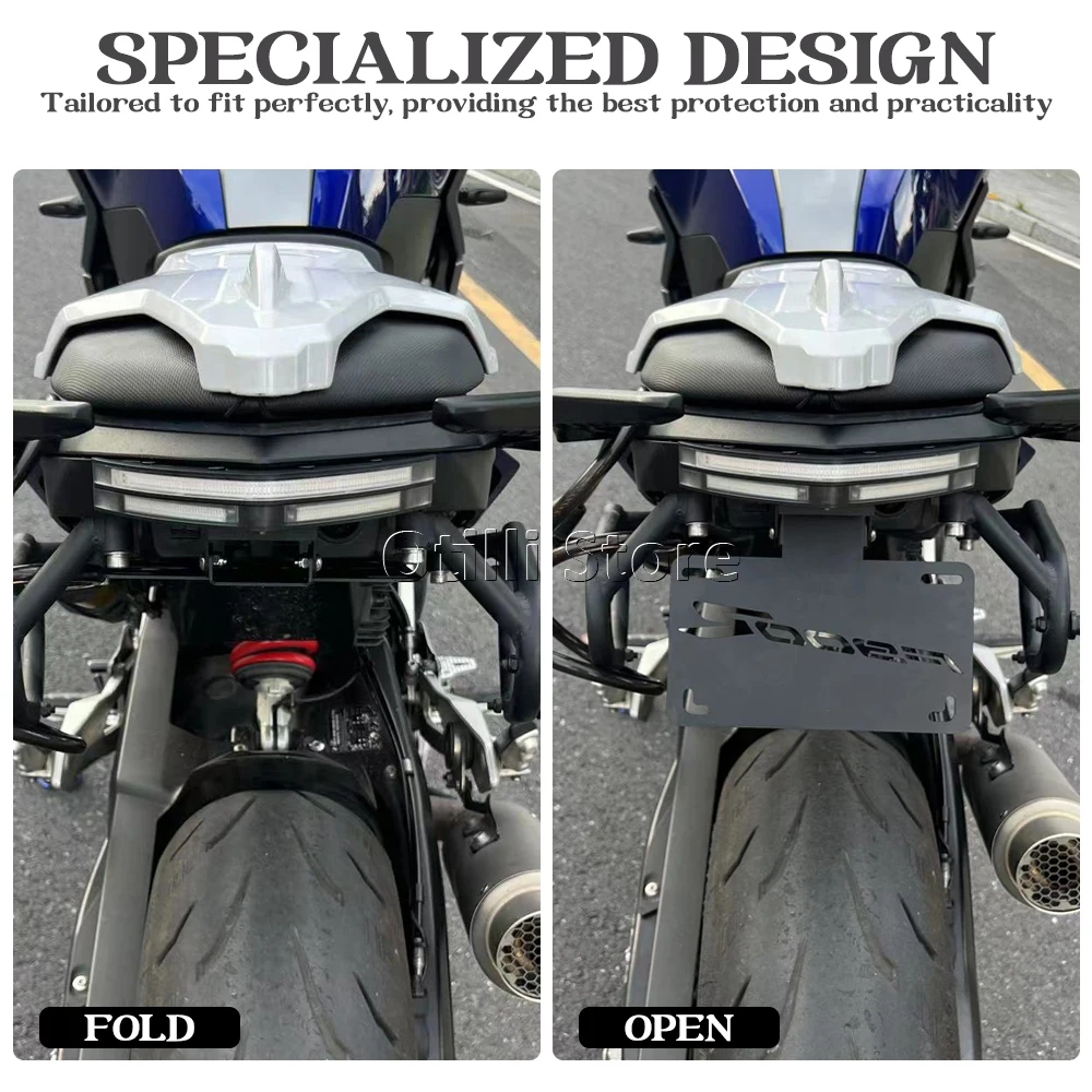 Для мотоциклов BMW F900R F900XR F 900 R F900 XR 2020-2024: Держатель номерного знака со встроенными светодиодными поворотниками и комплектом для уменьшения длины хвостовой части мотоцикла (art.: 3920d8b2ec8a9) - 3920d8b2ec8a9