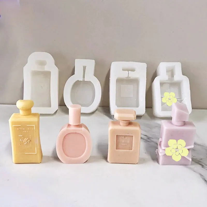 Форма для ароматизированных свечей в форме флакона духов силиконовая форма
