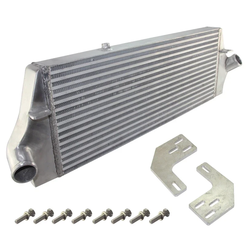 Фото Интеркулер переднего монтажа для Ford Focus ST225 MK2 Gen3 2005-2012 годов выпуска, алюминиевый, черный/серебристый №4