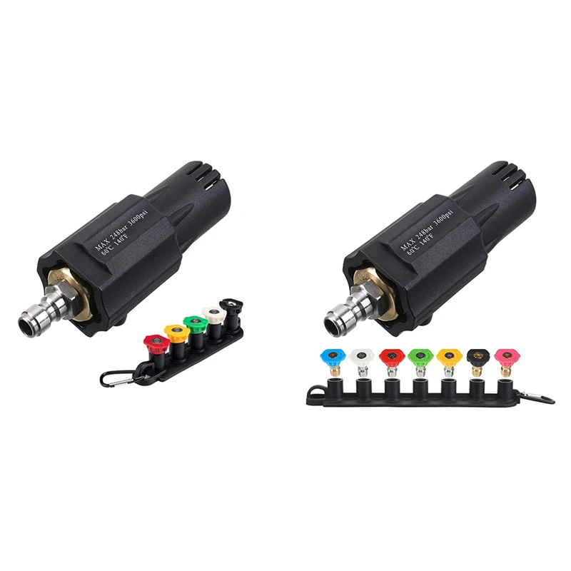 

For Rotating Nozzles Of High Pressure Washer.Nozzles And Nozzle Holder 1/4 Inch Quick Connection,3600 PSI,Hole 3.0