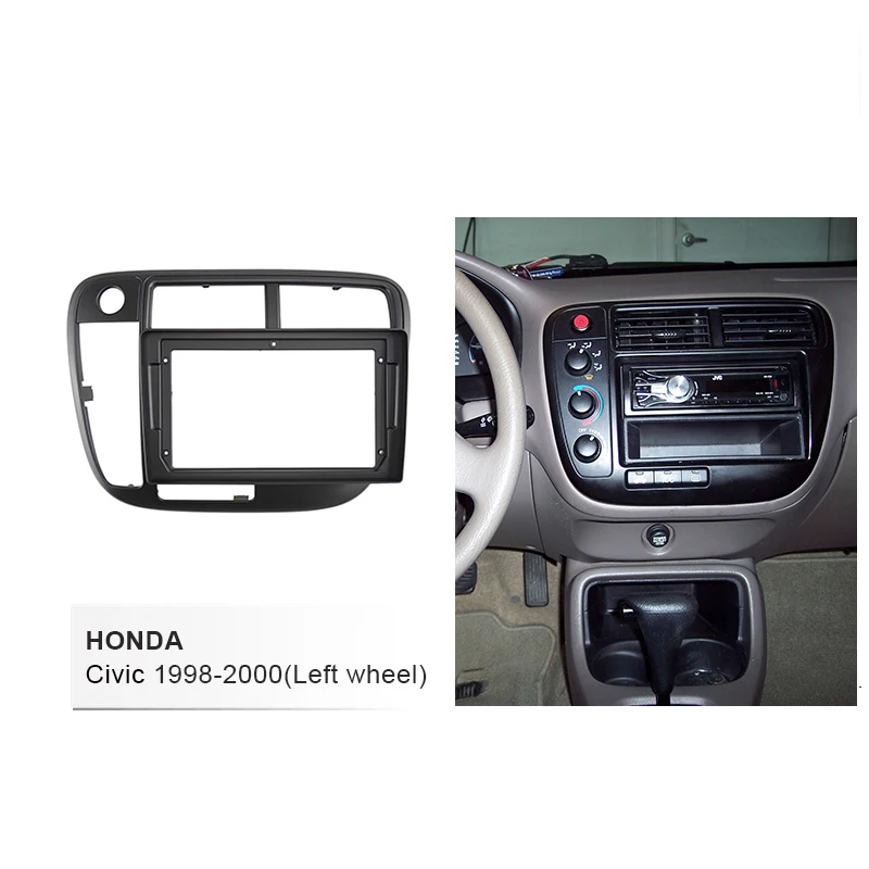9-дюймовая Автомобильная радиопанель Fascia Для 1998-2000 Honda Civic комплект для приборной