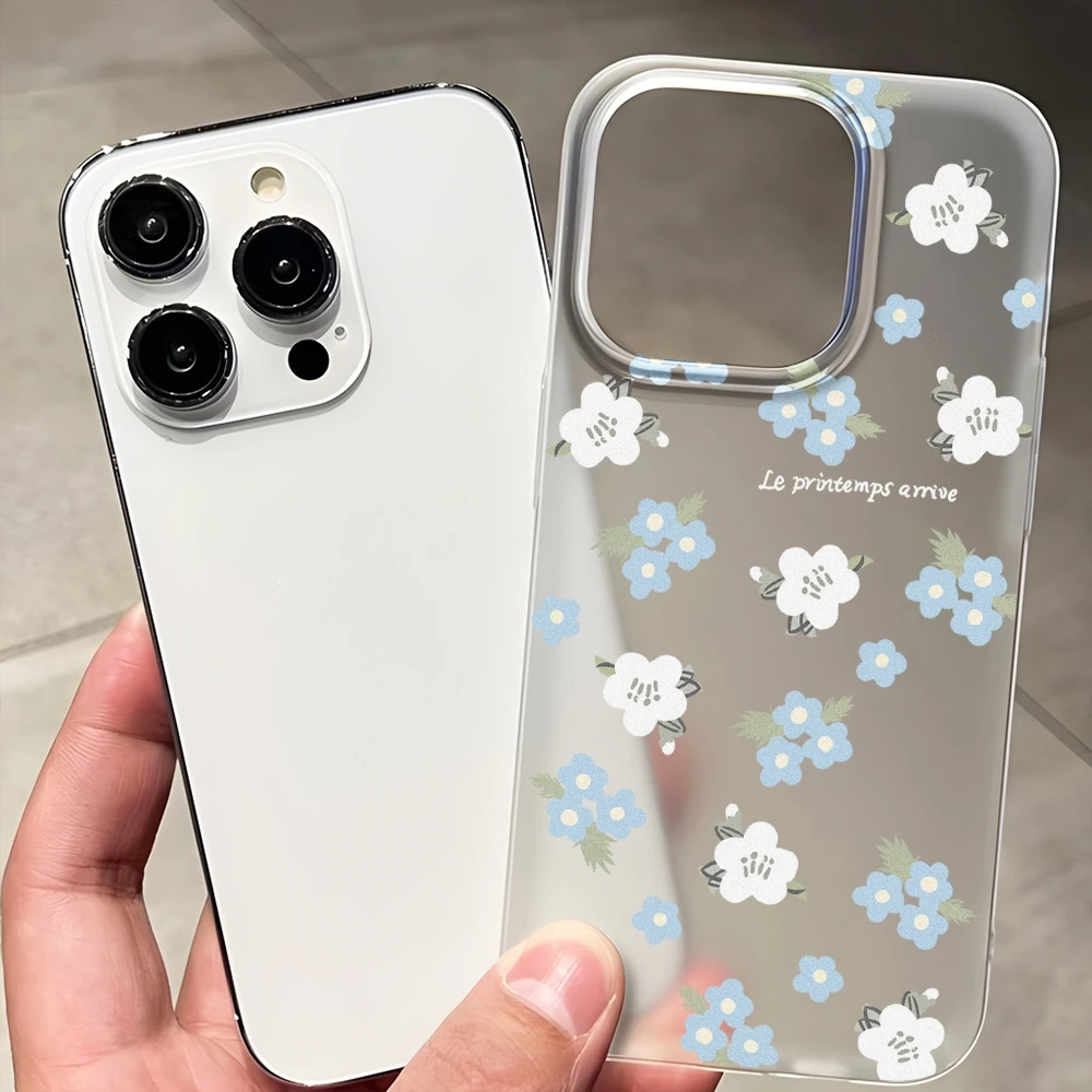 Фото Чехол для телефона с цветочным принтом для Samsung S26 S25 S24 S23 Ultra A17 A07 A56 A55 A36 A16 A26 A35 5G, полупрозрачный, тонкий, шелковистый, матовый №2