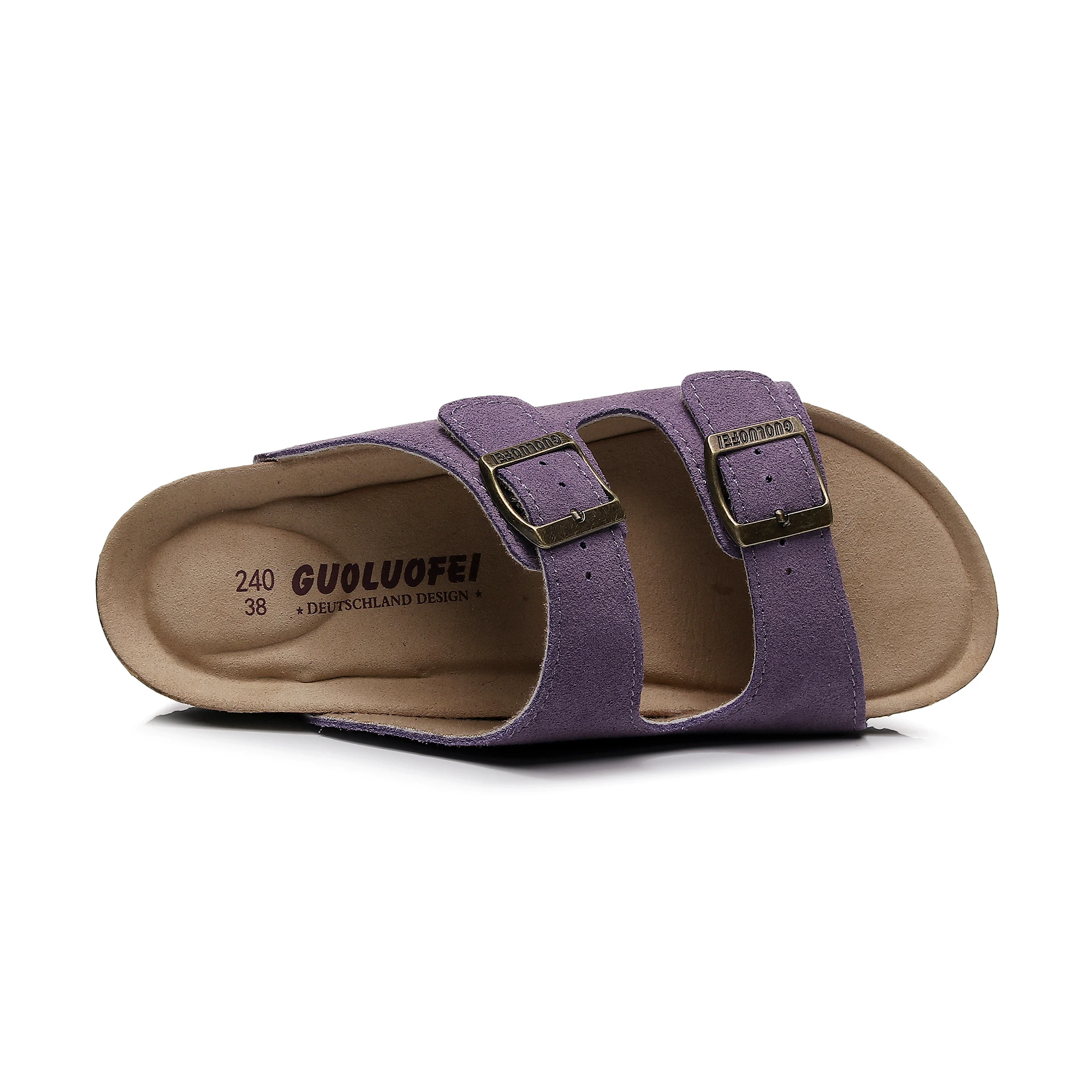 Сандалии женские на плоской подошве босоножки с ремешком и двойной пряжкой