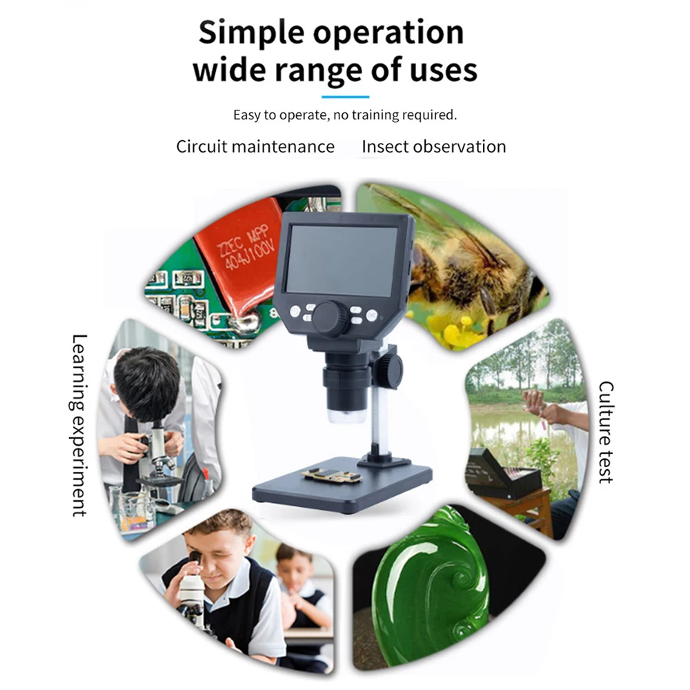 Электронный микроскоп G1000/G5 4 3 дюйма/5 5 дюйма ЖК-дисплей