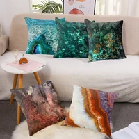 marble pattern polyester printing square pillow cushion cover car sofa pillowcase simple home decoration ornaments