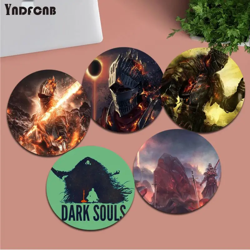

New Design Dark Souls gamer play mats round gaming Mousepad gaming Mousepad Rug For PC Laptop Notebook