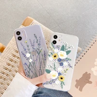 flowers transparent shockproof silicone case for iphone 11 x xr xs max case 13 12 11 pro max 8 7 6s 6 plus 5s se 2020 back cover