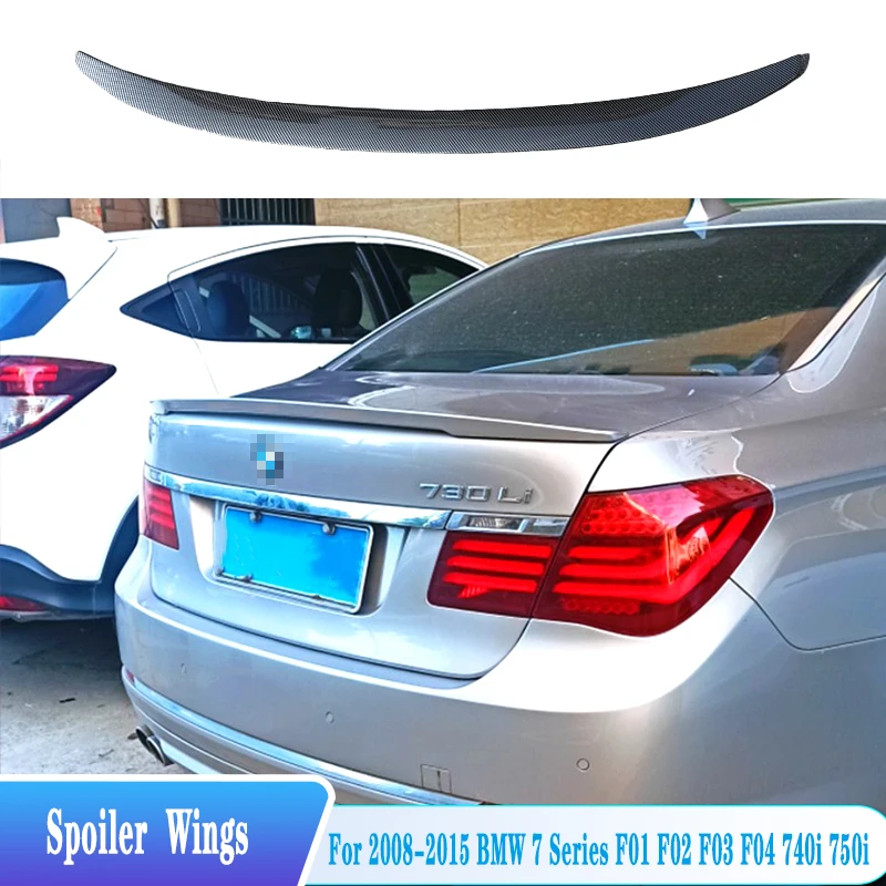 Для 2008-2015 BMW 7 серии F01 F02 740i 750i Задняя Крышка багажника спойлер задние крылья ABS