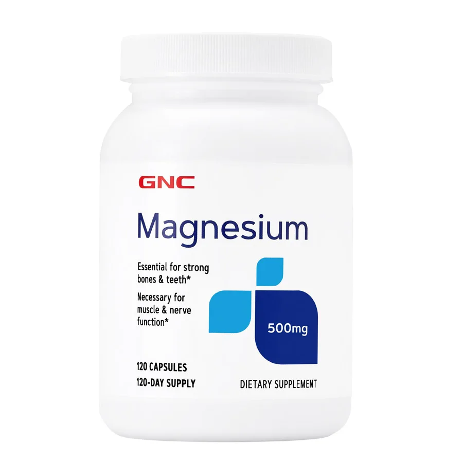

Free shipping Magnesium 500 mg Essential for calcium absorption and strong bones & teeth 120 capsules