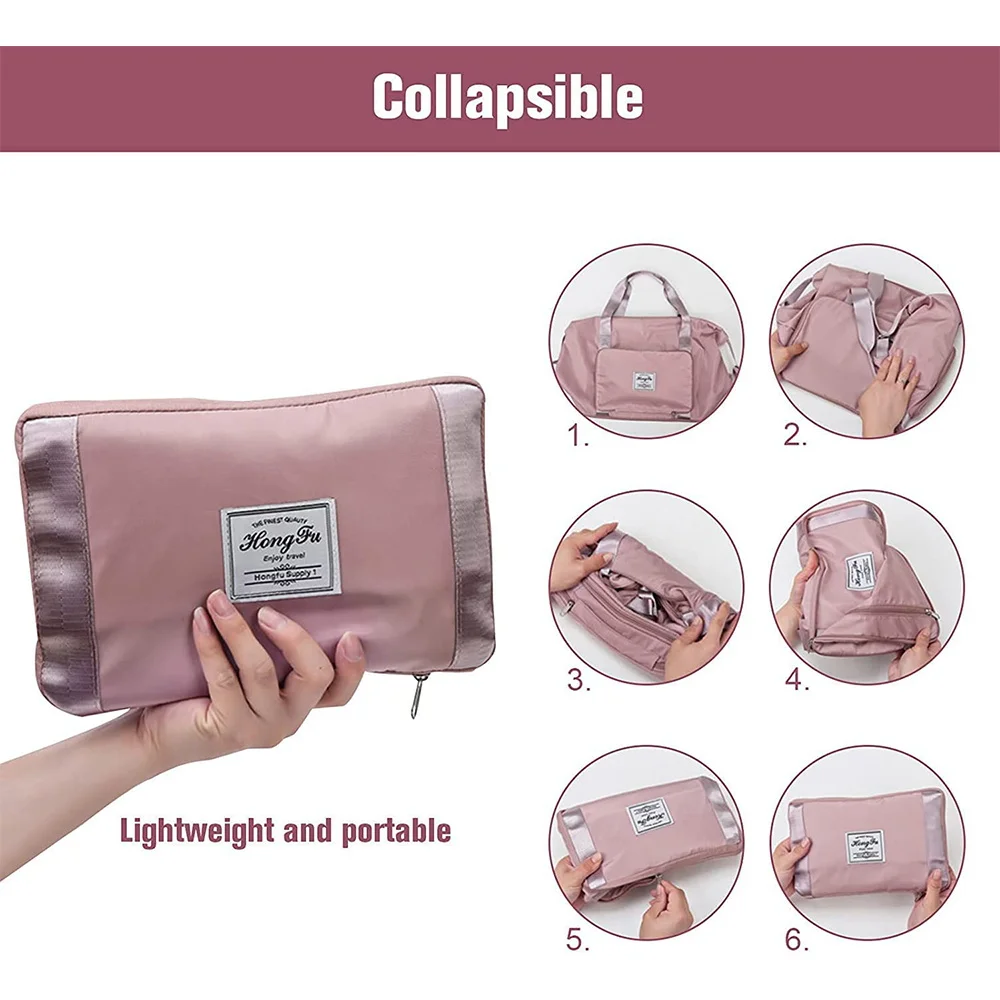 Travel Bag for Women Large Capacity Bags Waterproof Tote Foldable Luggage Shoulder Duffle Storage Handbags Yoga Sport Crossbody