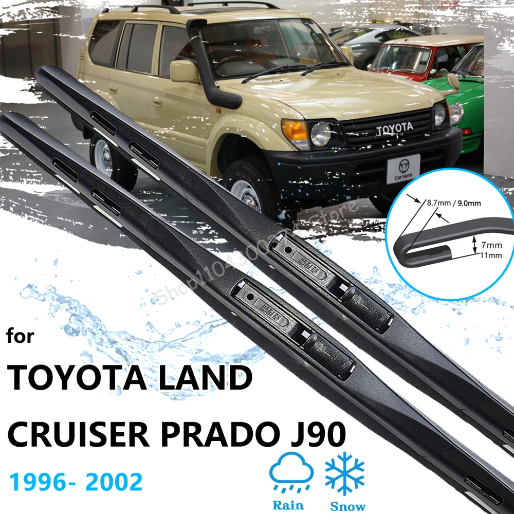 Для Toyota Land Cruiser Prado J90 MK2 1996~2002 Передний и задний комплект окон задняя часть щетки