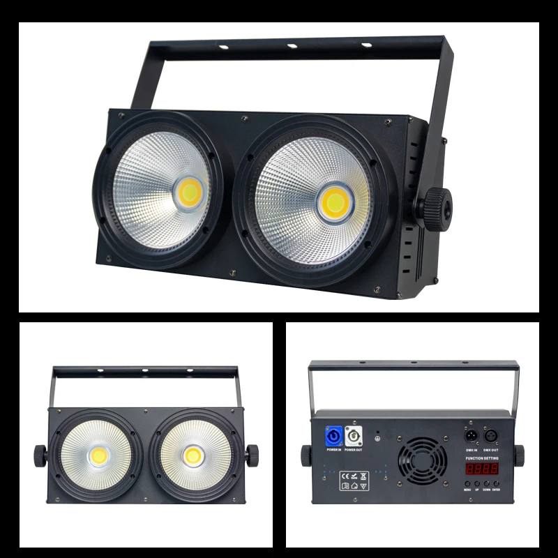 Фото Светодиодный прожектор-блайндер COB 200 Вт с двумя линзами, DMX512, для сцены, театра, концертов, церкви, дискотек, вечеринок, шоу №5