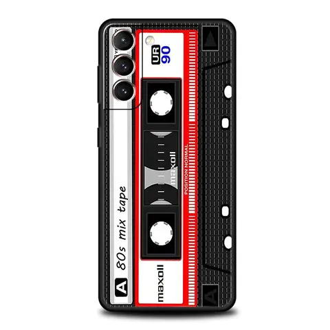 Чехол для Samsung Galaxy S24, S22, S20, FE S21, S23, Ultra 5G S10 Plus, Note 20, 10 Lite, чехол для телефона, музыкальная Ретро винтажная кассета для камеры