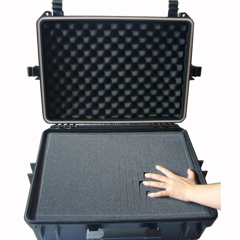 ABS Tool Case Toolbox Impact Resistant Sealed Waterproof Safety Box Equipment Camera Bag With Pre-cut Foam 505*355*193mm