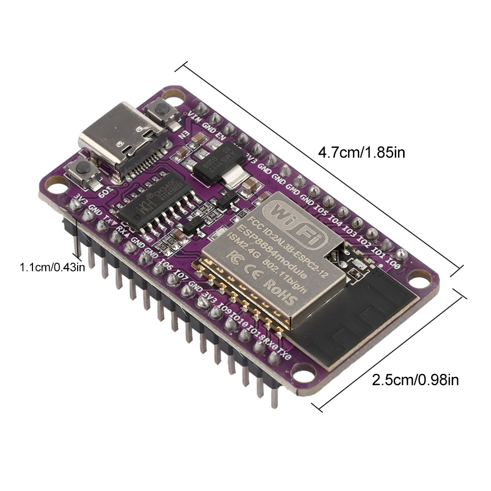 NODEMCU ESP32-C2 Модуль макетной платы Wi-Fi Bluetooth ESPC2-12 Универсальная плата малой мощности