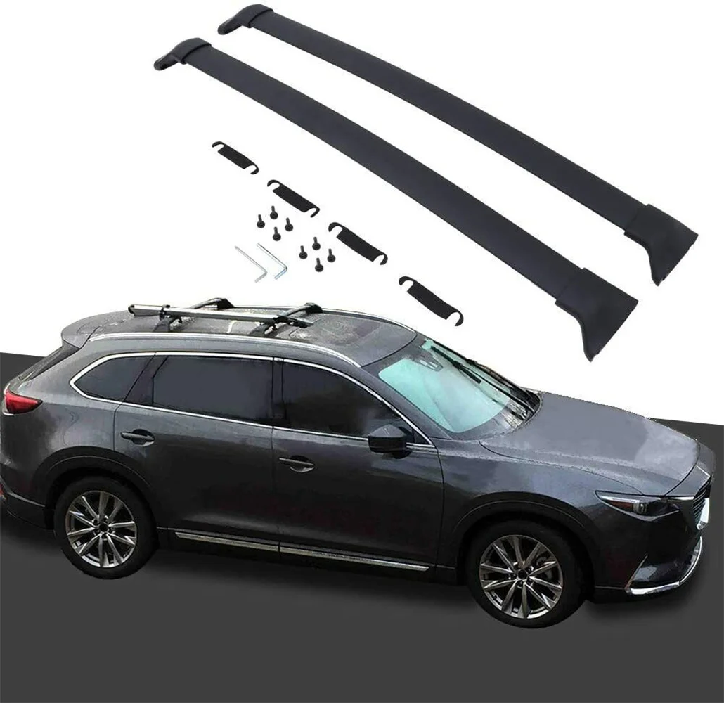 

2Pcs Fits for Mazda- CX-9 CX9 2016-2021 Roof Rail Rack Cross Bars Crossbars