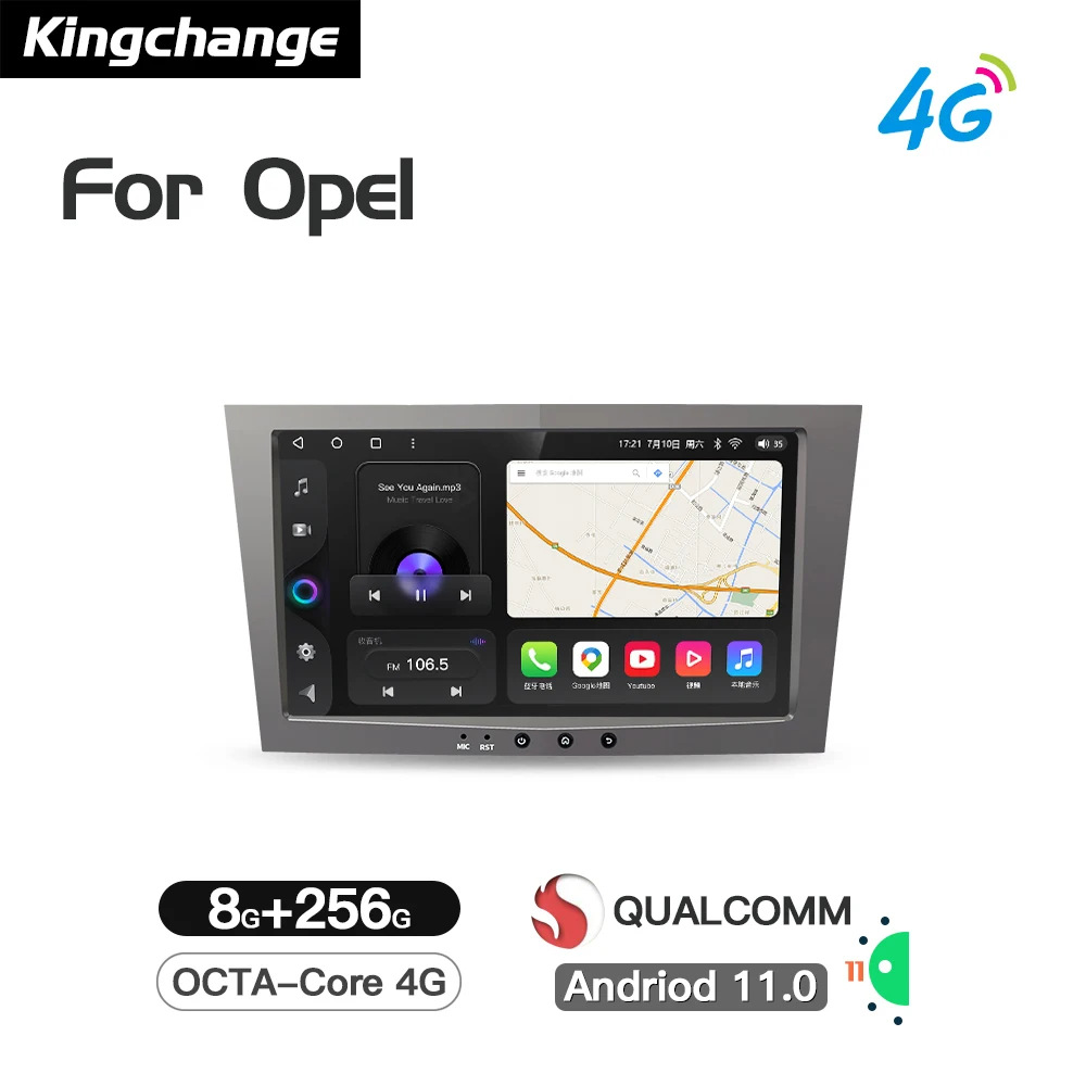 

Kingchange Android 11 Car Multimedia Player For Opel Vauxhall Astra Vectra Antara Zafira Corsa Vivaro Meriva Radio Stereo GPS