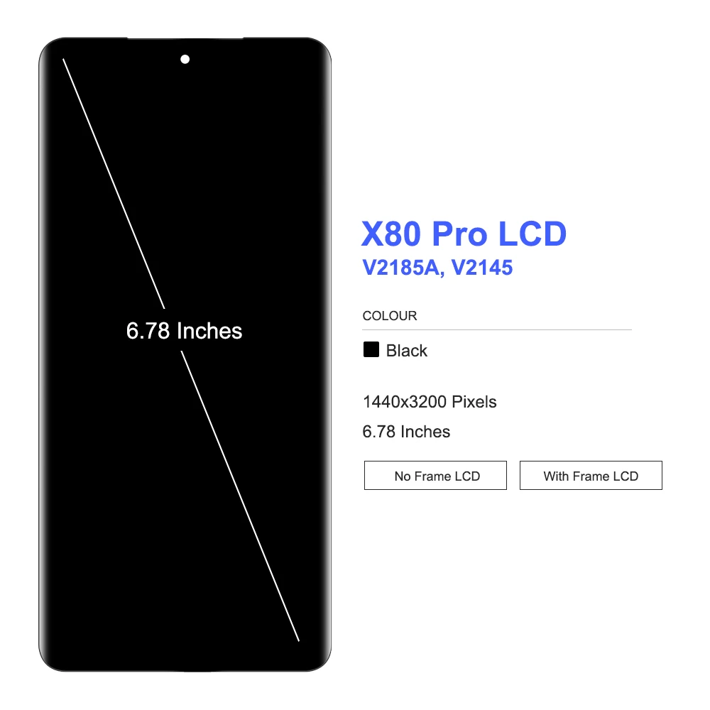 6 78 AMOLED для Vivo X80 Pro V2185A V2145 ЖК-дисплей дигитайзер сенсорного экрана в сборе замена