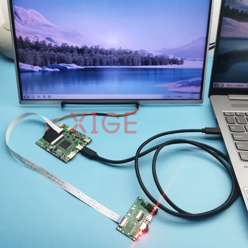 Фото DIY комплект для LTN156AT35-H01/P01/T01/W01 1366x768 Mini-HDMI USB-C матрица ноутбука LVDS 40-контактный TYPE-C 15,6 