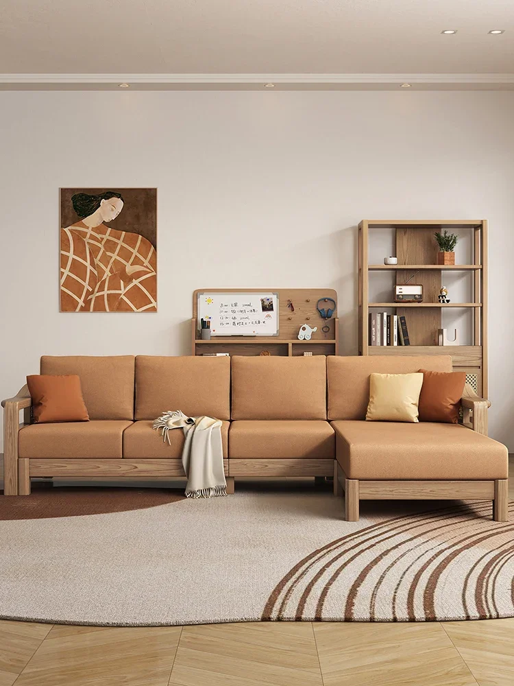 Сочетание белого вощеного дерева из твердой древесины для гостиной Трехместный