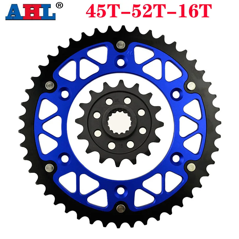 Передняя и задняя звездочки AHL 520 для мотоцикла 45T ~ 52T 16T для 620 690 640 LC4 Duke R ll SM SMC 790 890 Adventure R Rally SMR Ltd.Ed
