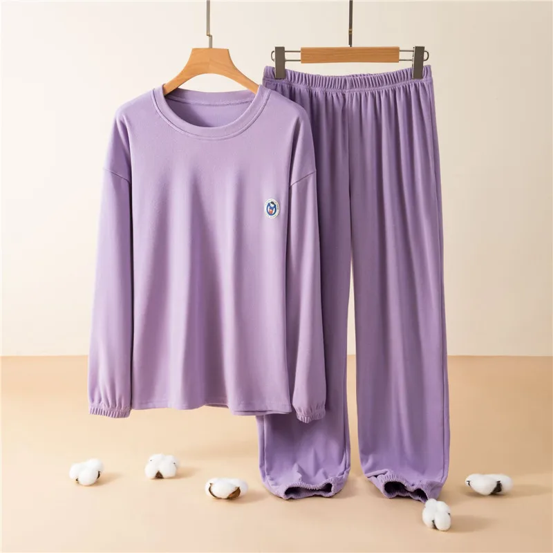 Casual Sport Style Women's Pajamas Set New Loose Thin Velvet Spring Autumn Home Clothes Long Sleeve Sleepwear Pyjamas Female