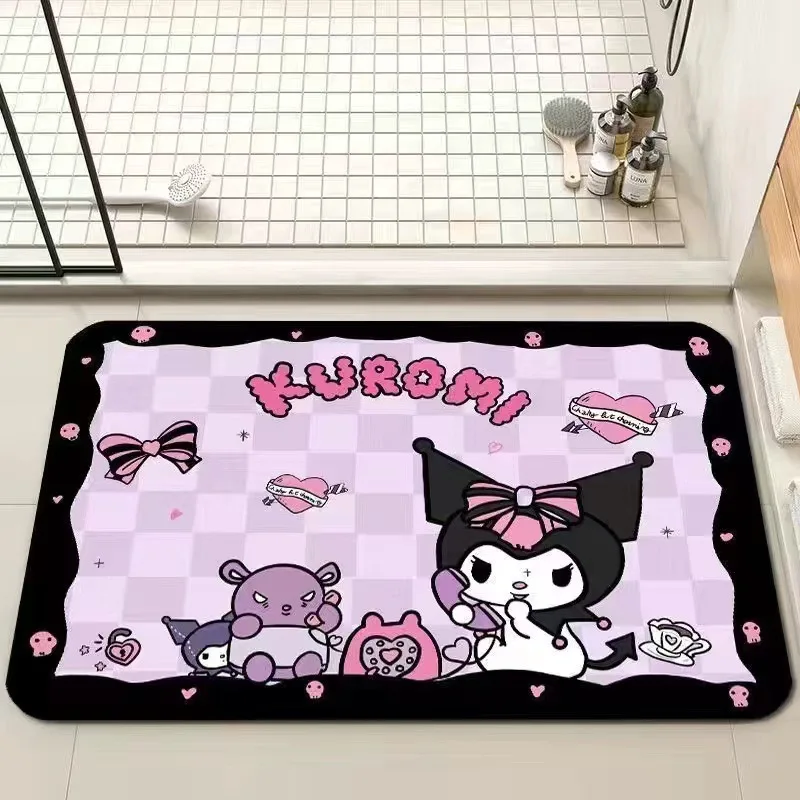 

Crayon Shin-chan Sanrio Kuromi My Melody коврик для ванной, коврики, милый мультяшный нескользящий абсорбирующий коврик, аксессуары для ванной комнаты, подарки