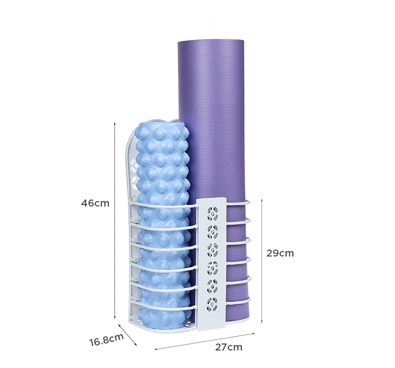 

Yoga Mat Storage Box Can Be Wall-mounted Folding Storage Finishing Rack Home Fitness Sports Equipment Roller Placement Basket