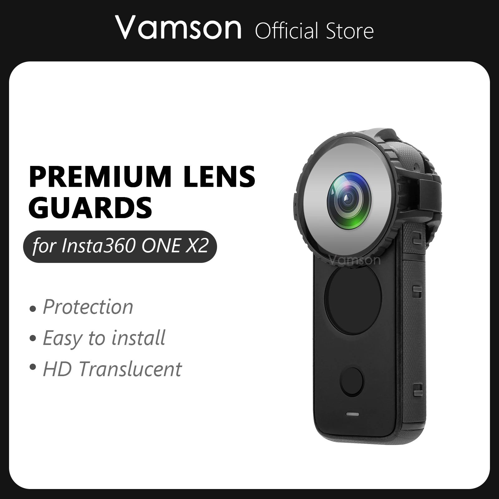 

Защита для объектива Vamson для Insta360 ONE X2 Premium, 10 м, водонепроницаемая Защитная крышка для объектива Insta 360 ONE X2, аксессуары для камеры