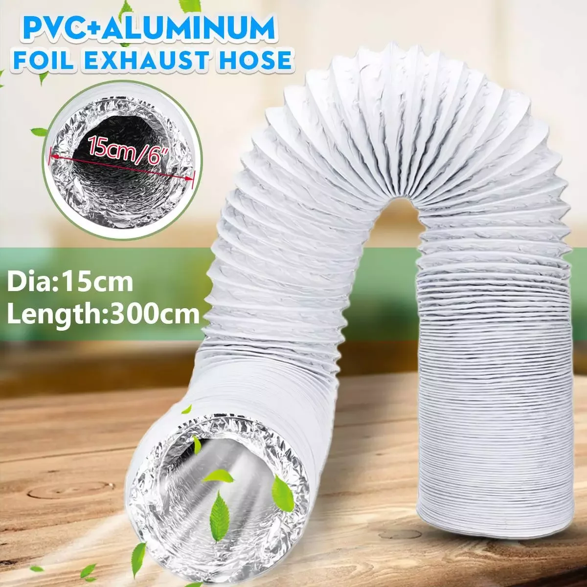 

Air Conditioner Exhaust Pipe Vent Hose Flexible Outlet 150mm Portable Air Conditioner Exhaust Vent Pipe Ventilation Duct Hose