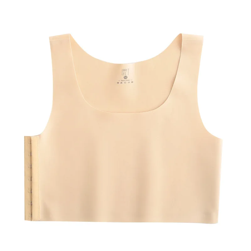 HaleyChan Seamless Comfortable Chest Binder Corset Top for Women's Tomboy Trans Lesbian Transgender FTM Crop Top Women Bralette