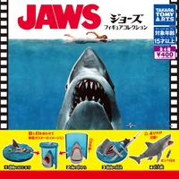 takara tomy genuine jaws shark gashapon toys movie famous scene stereo poster classic scene miniature prop model toys