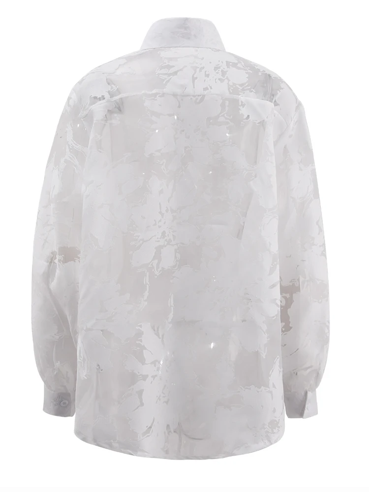 EAM женская черно-белая тонкая перспективная блузка большого размера новая