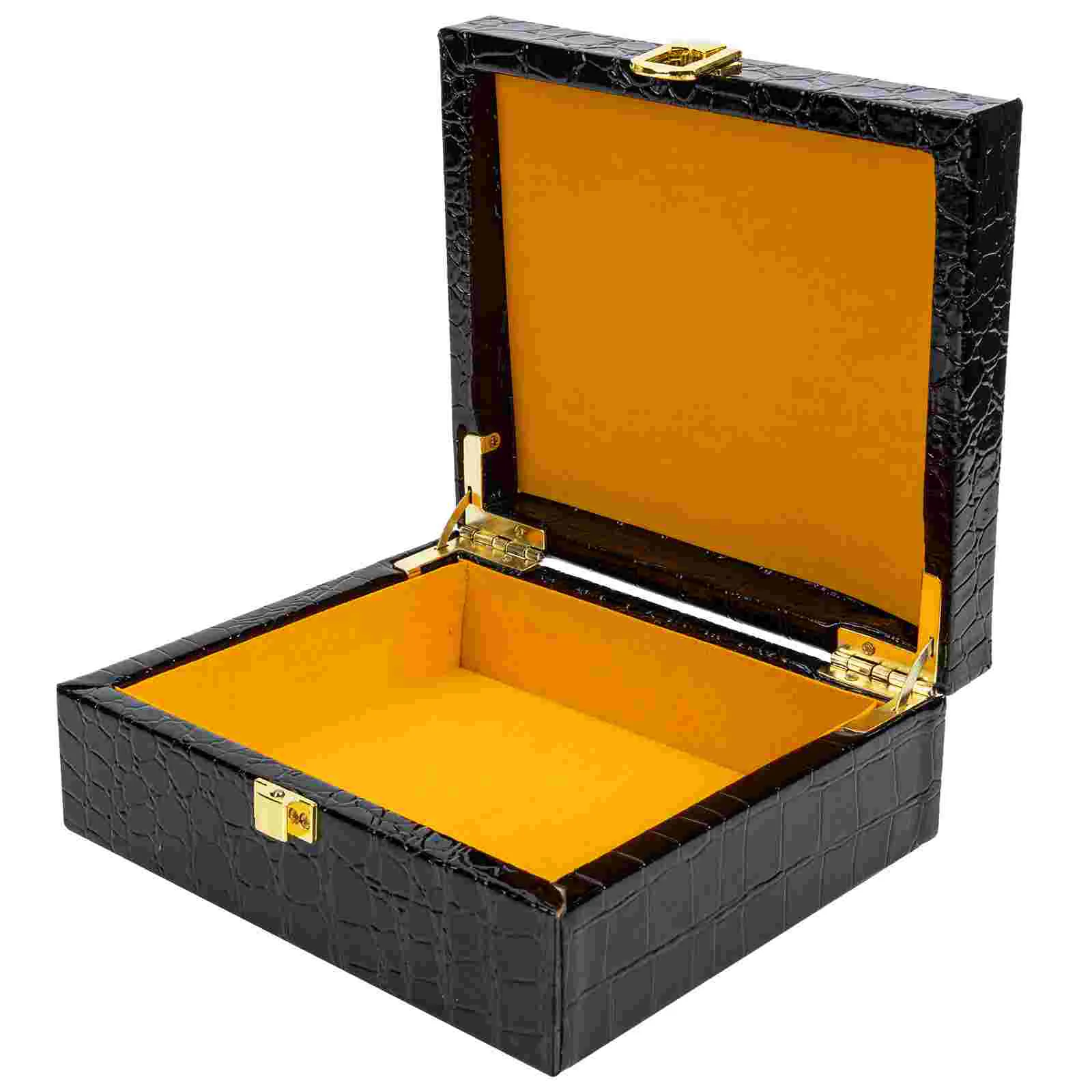 Box Cigar Case Leather Humidor Wood Wooden Storage Chest Lid Jewelry Keepsake Hinged Cedar Desktop Stash Key Locking Packaging