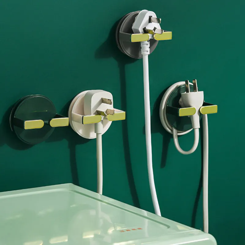 

Storage Holders Racks Wall Hanging Hook Saving Racks Self Adhesive Folding Socket Kitchen Appliance Wire Plug Power Cord