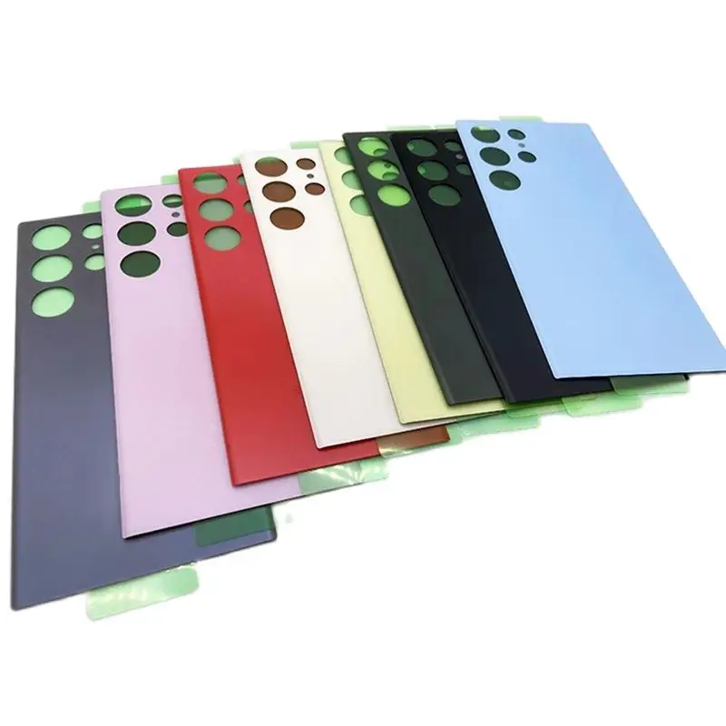 Чехол для Samsung Galaxy S23 Ultra 5G Крышка батарейного отсека стеклянный задний на клейкой