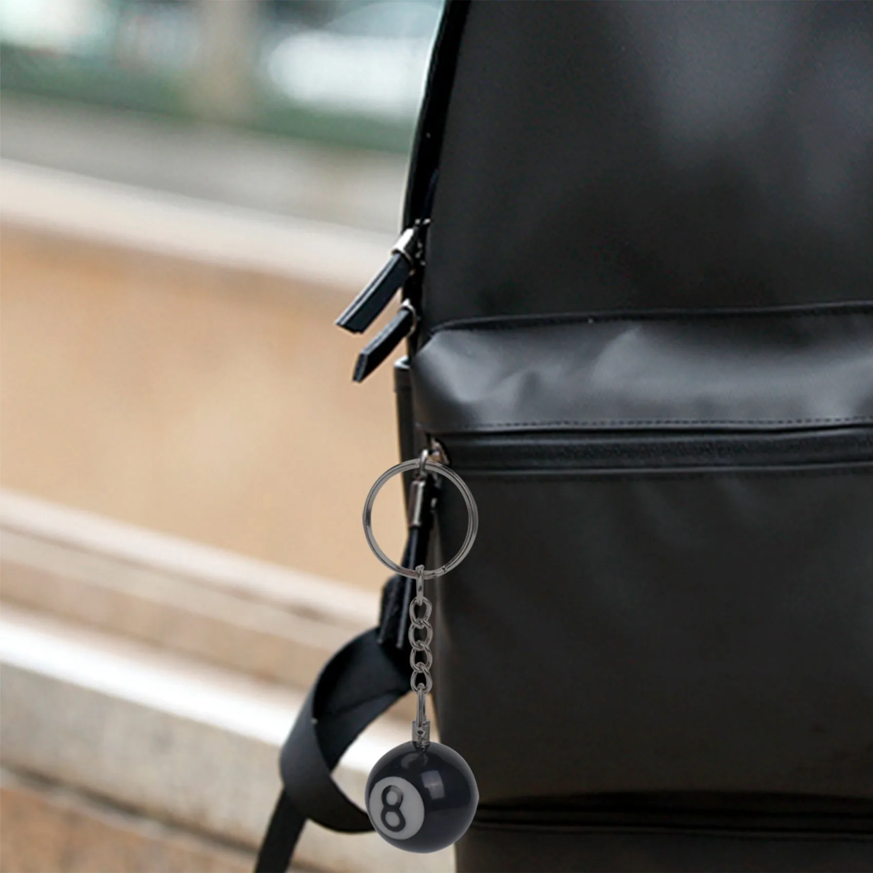 2x брелок для ключей с бильярдным мячом счастливый № 8