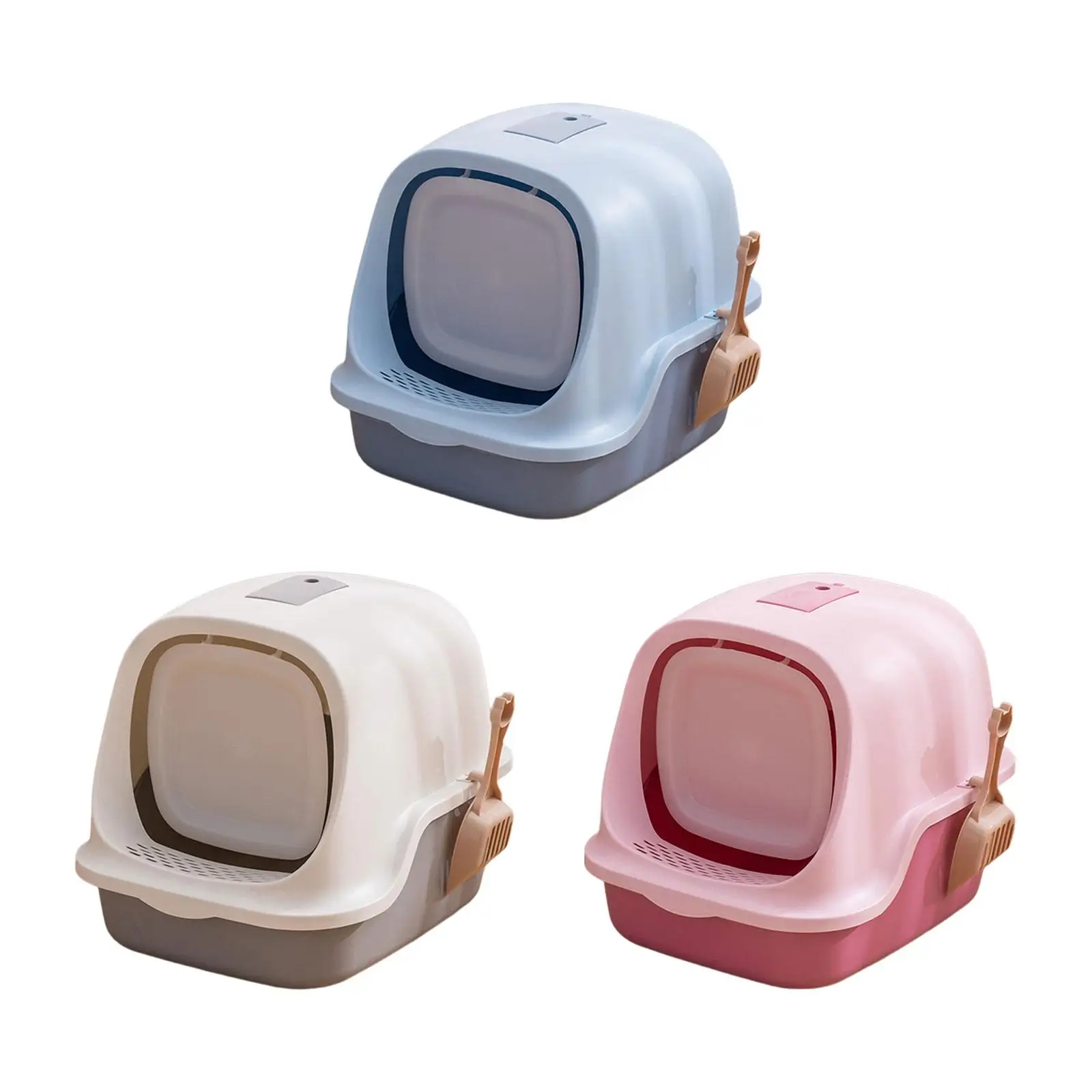 With Lid Front Entry For Indoor Cats Fully Enclosed Litter Pan With Scoop Easy Clean For Growing Cats